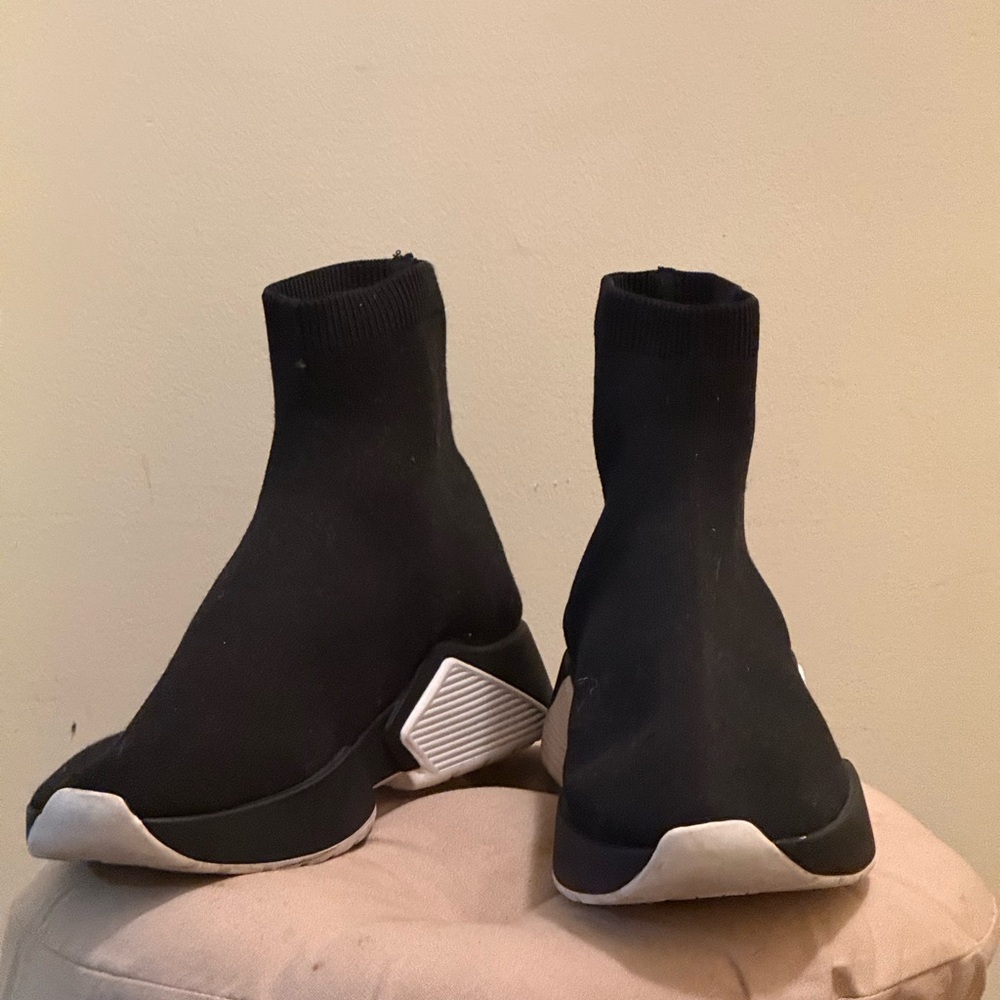 ASOS Black Sock Sneakers with White Accents